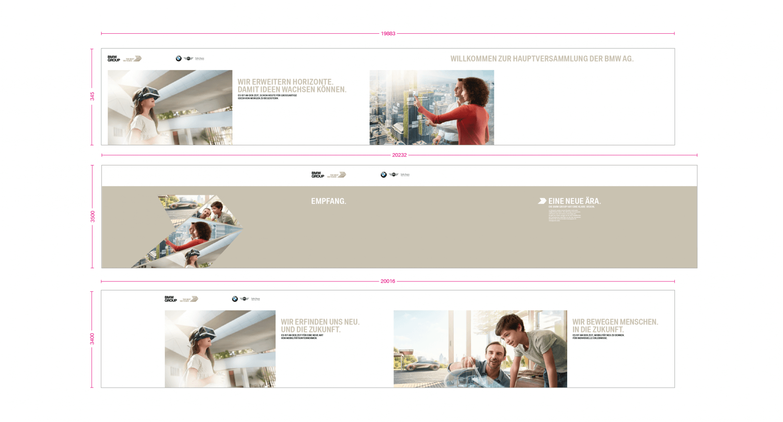 BMW Grafik Willkommeswand